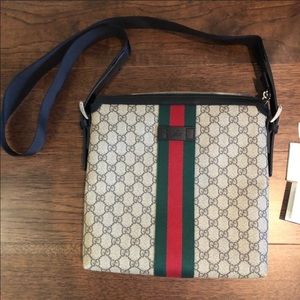 Gucci Authentic Canvas Messenger Bag